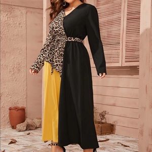 Colorblock Long Sleeved maxi dress